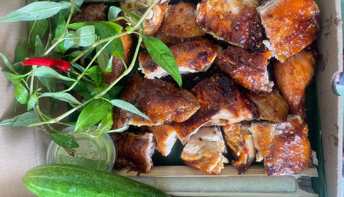 Gà Nướng Cơm Lam Mr Bắp - Đuôi Heo Chiên Giòn - Tân Hoà Đông