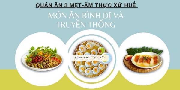 Cơm Mì Bún Hến, Món Huế 3 Mẹt - Hoa Cau