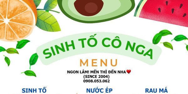 Sinh Tố Cô Nga - Sinh Tố, Nước Ép & Rau Má - Phan Đình Phùng