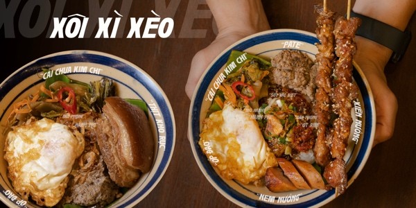 Xôi Xì Xèo - Xôi Xiên Nướng Ốp Đào & Xôi Thịt Kho Chả Mỡ