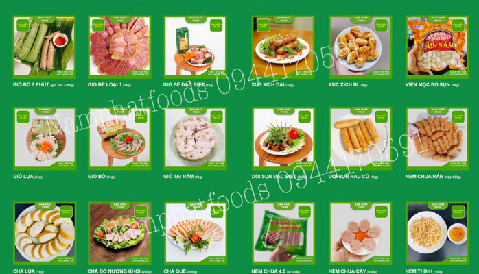 Thực Phẩm Sạch Nam Phát - Giò Nóng 7 Phút, Nem Chua & Xúc Xích - 88 Phù Nghĩa