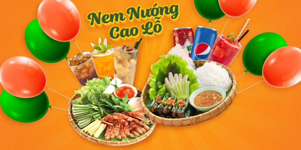 Nem Nướng Cao Lỗ - Bò Lá Lốt & Bún Thịt Nướng