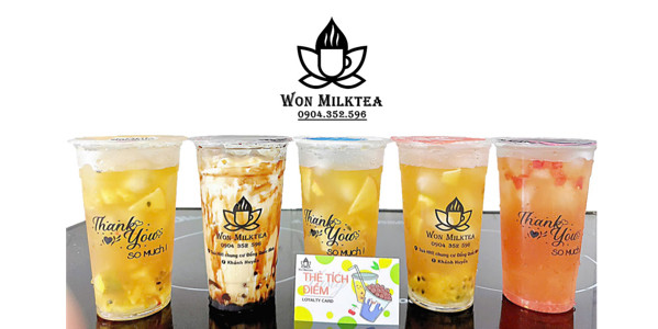 Won Milk Tea & Coffee - Trà Sữa, Trà Trái Cây & Sữa Chua Cà Phê - Chung Cư Hoàng Huy Lạch Tray