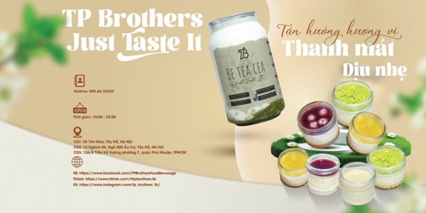 TP Brothers - Trà Hoa Quả Kem Cheese & Sữa Chua Mặt Váng Sữa Non  - 28 Yên Hoa