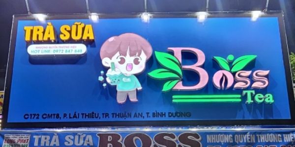 Boss Tea Lái Thiêu - Trà Sữa Full Topping - Cách Mạng Tháng 8