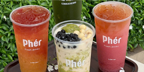 Phér - Trà Trái Cây Hoa Quả Tươi 100% - Hà Huy Tập