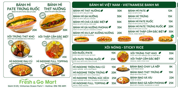 Fresh&Go - Cơm Trưa & Đồ Ăn Vặt - S1.03 Vinhomes Ocean Park