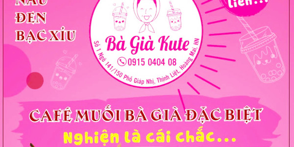 Cafe Muối Bà Già Cute - Giáp Nhị