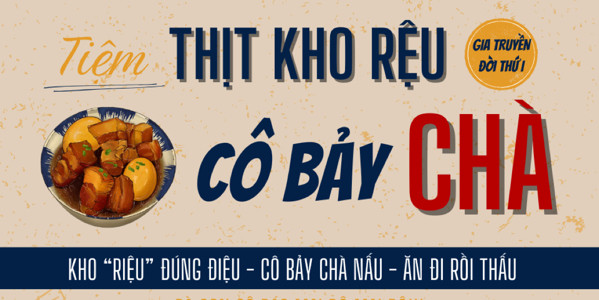 Cô Bảy Chà - Tiệm Thịt Kho Rệu Miền Tây