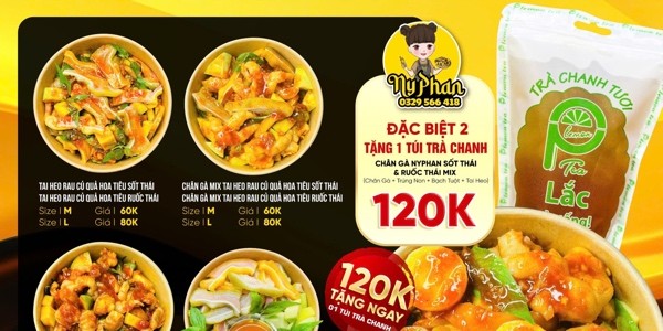 Ny Phan 1 - Chân Gà Sốt Thái Mix Vị, Trà Chanh Tươi & Trà Bí Đao