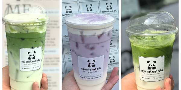 Tiệm Trà Nhà Gấu - Matcha Kem Muối, Trà Lài Kem Cheese & Trà Dưa Lưới