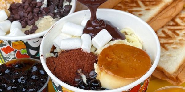 Milo Đá Bào & Hotdog - Trà Sữa Bom Bom