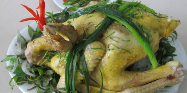 Gà Hấp Hành Lá - Gà Hấp Muối