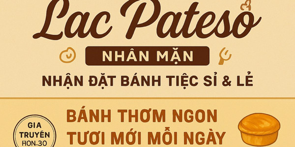 Lạc Pateso - Bánh Pateso Gia Truyền & Nhân Mặn
