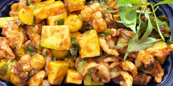 Chân Gà Sốt Thái, Cá Viên & Bánh Tráng Trộn - Lạc Long Quân