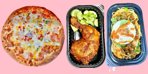 Gà Nướng Sốt Và Pizza Mai Mai
