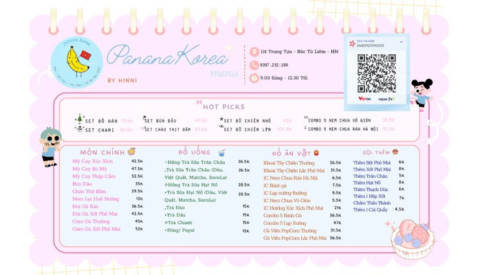 Panana Korea - Lẩu, Mỳ Cay & Trà Sữa - Shop Online