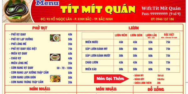 Phở Vịt Quay, Cơm Đùi Gà & Lươn Niêu Nghệ An - 93 Hồ Ngọc Lân