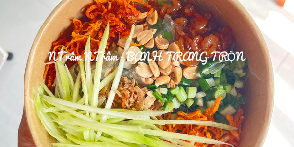 Bánh Tráng Tôm Khô Rim - Trộn Lộn Xộn