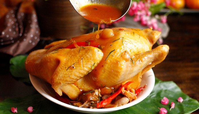 Gà Hấp Mắm Nhĩ - Gà Hấp Mộc Nhĩ & Kì Tử - Bình Đường 1