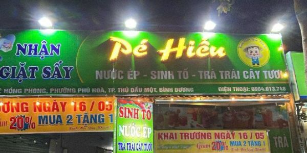 Nước Ép Sinh Tố Pé Hiếu - Lê Hồng Phong