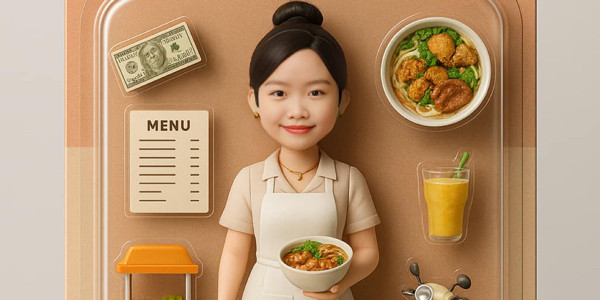 Mì Trộn Tóp Mỡ & Trứng Non Lòng Đào - Lâm Nhi