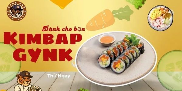 GYNK BAP - Kimbap, Gà Viên Chiên & Đùi Gà Tỏi Chiên