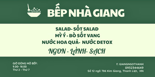 BẾP NHÀ GIANG - Salad, Mỳ Ý & Bún Trộn