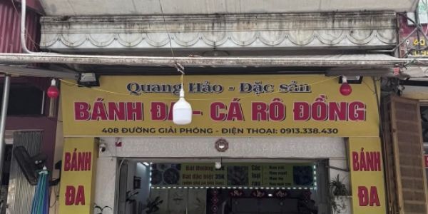 Bánh Đa Cá Rô Đồng Quang Hào - 408 Giải Phòng