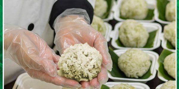 Khúc Nấm - Xôi Khúc Sạch Nhân Nấm Vị Tiêu Đen, Đồ Chay Hợp Eat Clean & Healthy Food - Hà Nội