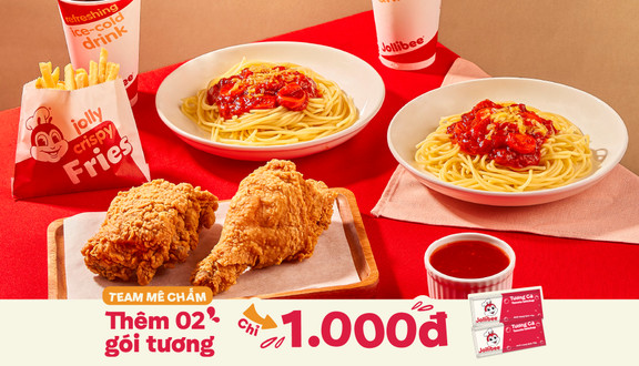 Gà rán và Mì Ý - Jollibee - Hòa Hảo