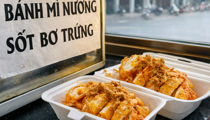 K43 House - Bánh Mỳ Nướng Sốt Bơ Trứng - 15 Phùng Hưng