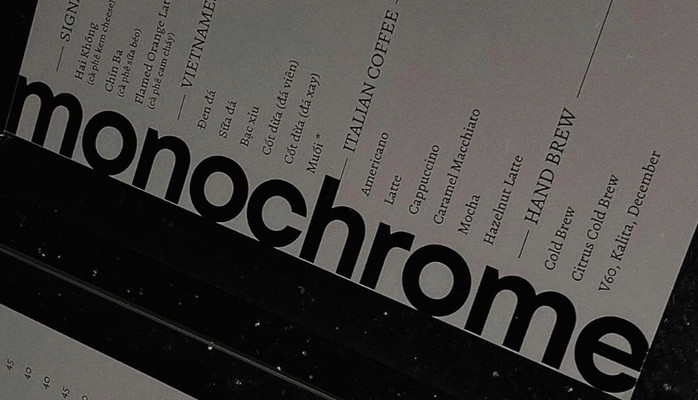 Monochrome Coffee - 8 Phan Chu Trinh