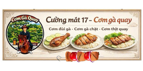 Cơm Gà Quay Cường Mát 17 - Cơm Gà Quay Đẫm Sốt & Cơm Thịt Ba Chỉ Nướng Đẫm Sốt - Vũ Trọng Phụng