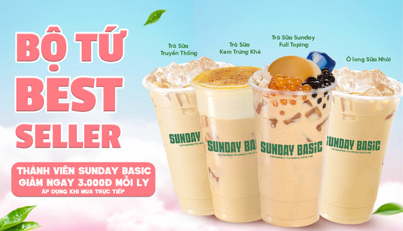 Trà Sữa Sunday Basic - Rạch Bùng Binh