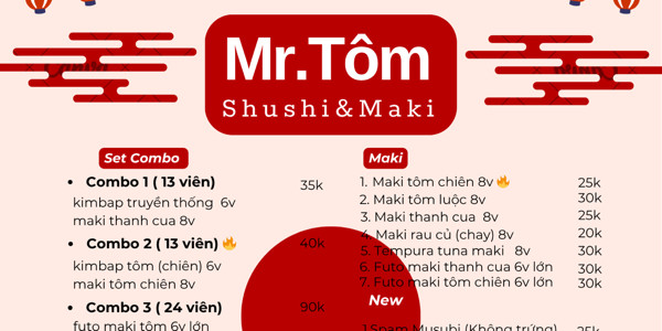 Mr. Tôm Shushi & Maki - Đường 30 Tháng 4