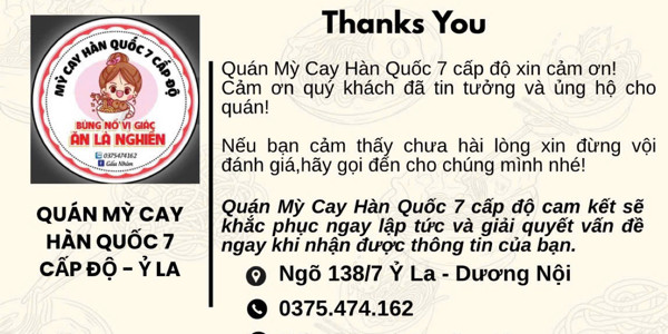 Mỳ Cay Hàn Quốc 7 Cấp Độ - Ỷ La