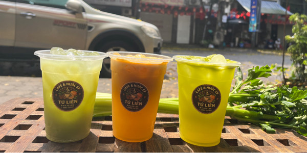 Tứ Liên Juice & Tea - Trà Hoa Quả, Ép Cần Tây Mix & Bơ Già Dừa Non