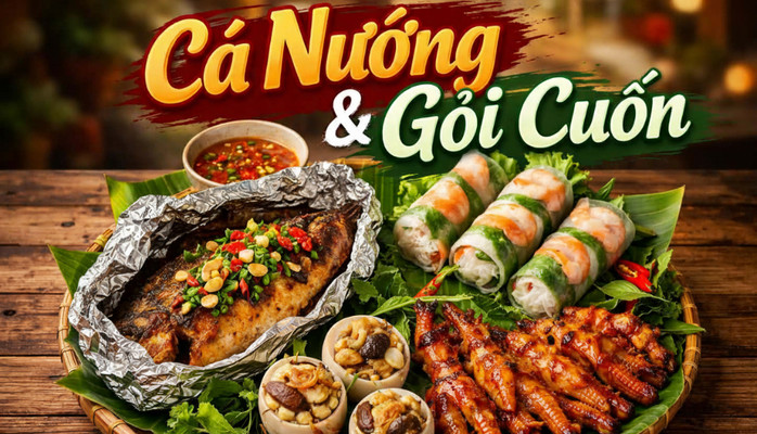 Cá Nướng & Gỏi Cuốn - Đồ Ăn - 158 Quốc Lộ 62