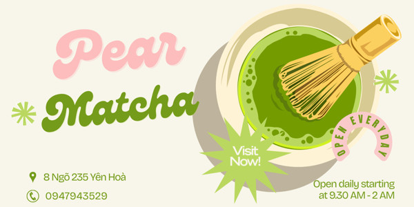 Pear Matcha - Matcha & Tea - Yên Hoà