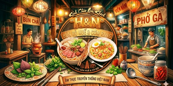 HN - Bún Bò Huế, Phở, Cơm Mì Xào - Tổ Dân Phố Thượng 4