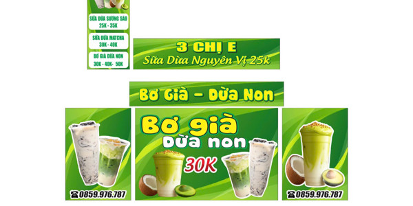 Bơ Già Dừa Non - 3 Chị Em