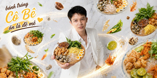 Bánh Tráng Cô Bê Ăn Là Đê Mê - Bánh Tráng Mỡ Hành Tóp Mỡ Trứng Lòng Đào