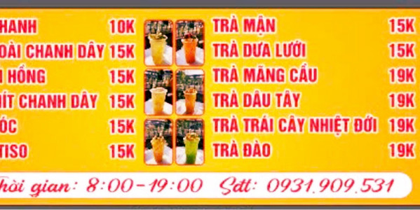 TIỆM TRÀ TRÁI CÂY SÓC CON
