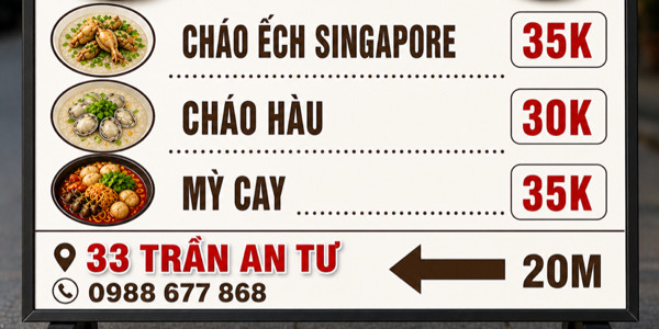 Cháo Ếch Singapore Cô Hậu - Mì Cay Koreno & Mì Trộn Indomie - 30 Trần An Tư