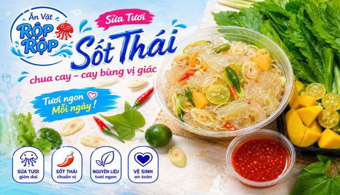 Ăn Vặt Rộp Rộp - Sứa Trộn Sốt Thái - Tam Hiệp