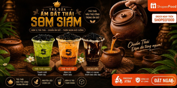 Trà Sữa Ấm Đất Thái Som Siam - Hoa Sứ