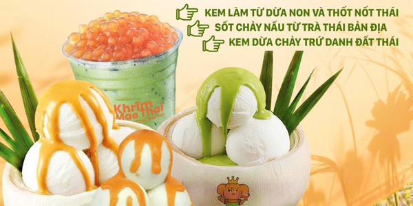 Kem Dừa Chảy - Khrim Mae Thái - Bình Tân
