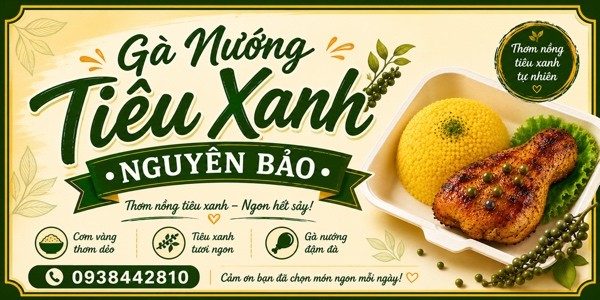 Gà Nướng Tiêu Xanh Nguyên Bảo
