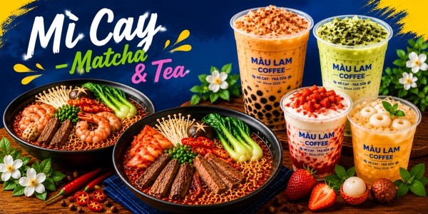 Mì Cay Màu Lam Coffee 3 - Mì Cay Hàn Quốc & Trà Sữa